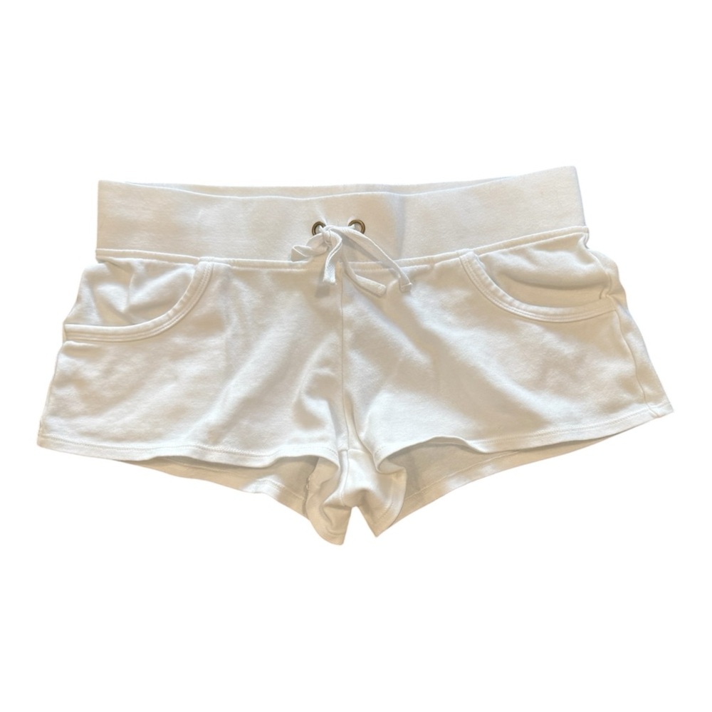 White Y2K Mini Shorts